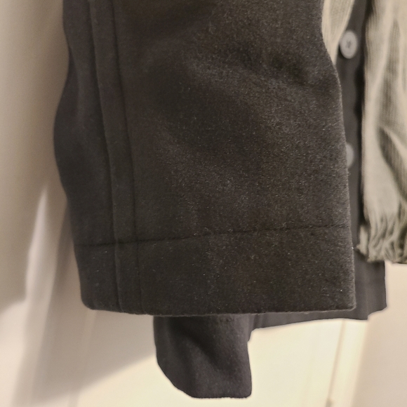 Tommy Hilfiger Men's Black Peacoat With Scarf Mens Size Medium - Picture 2 of 10